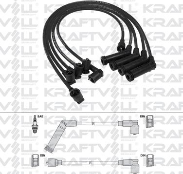 KRAFTVOLL GERMANY 05070314 - Комплект проводов зажигания autospares.lv