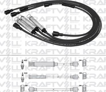 KRAFTVOLL GERMANY 05070332 - Комплект проводов зажигания autospares.lv