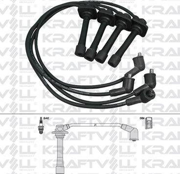 KRAFTVOLL GERMANY 05070291 - Комплект проводов зажигания autospares.lv