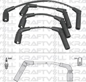 KRAFTVOLL GERMANY 05070249 - Комплект проводов зажигания autospares.lv