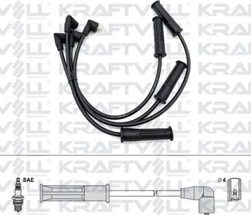 KRAFTVOLL GERMANY 05070216 - Комплект проводов зажигания autospares.lv