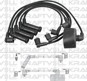 KRAFTVOLL GERMANY 05070213 - Комплект проводов зажигания autospares.lv