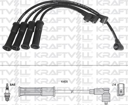 KRAFTVOLL GERMANY 05070288 - Комплект проводов зажигания autospares.lv