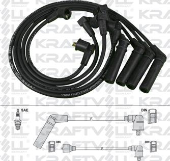 KRAFTVOLL GERMANY 05070239 - Комплект проводов зажигания autospares.lv