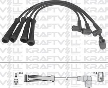 KRAFTVOLL GERMANY 05070227 - Комплект проводов зажигания autospares.lv