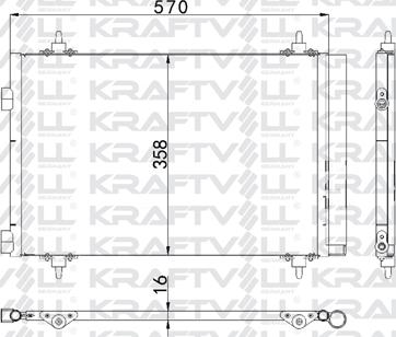 KRAFTVOLL GERMANY 08060096 - Конденсатор кондиционера autospares.lv