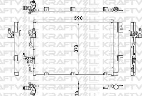 KRAFTVOLL GERMANY 08060103 - Конденсатор кондиционера autospares.lv