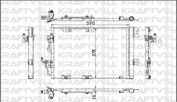 KRAFTVOLL GERMANY 08060102 - Конденсатор кондиционера autospares.lv