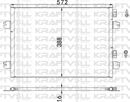 KRAFTVOLL GERMANY 08060107 - Конденсатор кондиционера autospares.lv