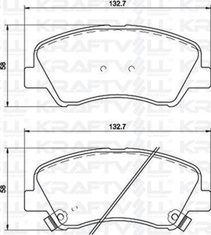 KRAFTVOLL GERMANY 07010090 - Тормозные колодки, дисковые, комплект autospares.lv