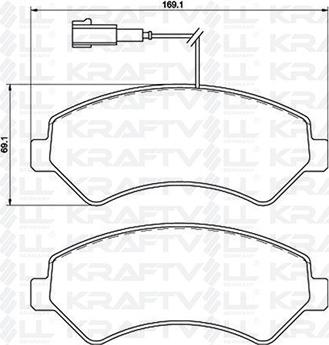 KRAFTVOLL GERMANY 07010045 - Тормозные колодки, дисковые, комплект autospares.lv