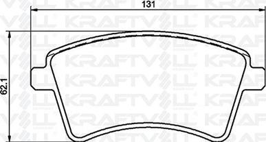 KRAFTVOLL GERMANY 07010051 - Тормозные колодки, дисковые, комплект autospares.lv