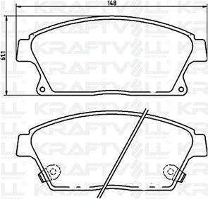 KRAFTVOLL GERMANY 07010057 - Тормозные колодки, дисковые, комплект autospares.lv