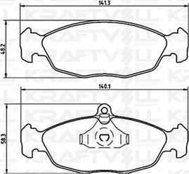 KRAFTVOLL GERMANY 07010009 - Тормозные колодки, дисковые, комплект autospares.lv