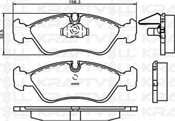 KRAFTVOLL GERMANY 07010008 - Тормозные колодки, дисковые, комплект autospares.lv