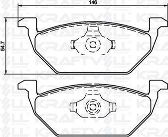 KRAFTVOLL GERMANY 07010014 - Тормозные колодки, дисковые, комплект autospares.lv