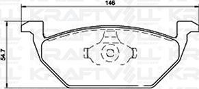 KRAFTVOLL GERMANY 07010015 - Тормозные колодки, дисковые, комплект autospares.lv