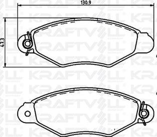 KRAFTVOLL GERMANY 07010011 - Тормозные колодки, дисковые, комплект autospares.lv