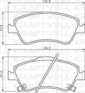 KRAFTVOLL GERMANY 07010088 - Тормозные колодки, дисковые, комплект autospares.lv