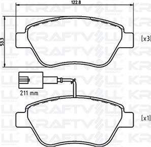 KRAFTVOLL GERMANY 07010034 - Тормозные колодки, дисковые, комплект autospares.lv