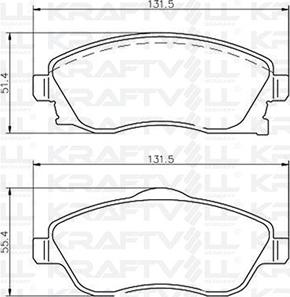 KRAFTVOLL GERMANY 07010031 - Тормозные колодки, дисковые, комплект autospares.lv