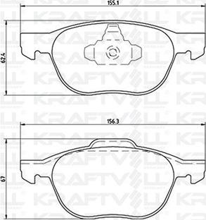 KRAFTVOLL GERMANY 07010033 - Тормозные колодки, дисковые, комплект autospares.lv