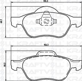 KRAFTVOLL GERMANY 07010037 - Тормозные колодки, дисковые, комплект autospares.lv