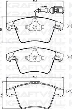 KRAFTVOLL GERMANY 07010028 - Тормозные колодки, дисковые, комплект autospares.lv