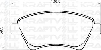 KRAFTVOLL GERMANY 07010027 - Тормозные колодки, дисковые, комплект autospares.lv