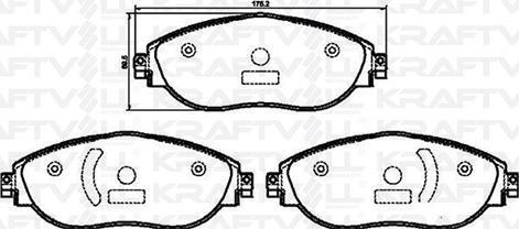 KRAFTVOLL GERMANY 07010075 - Тормозные колодки, дисковые, комплект autospares.lv