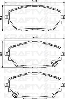 KRAFTVOLL GERMANY 07010076 - Тормозные колодки, дисковые, комплект autospares.lv