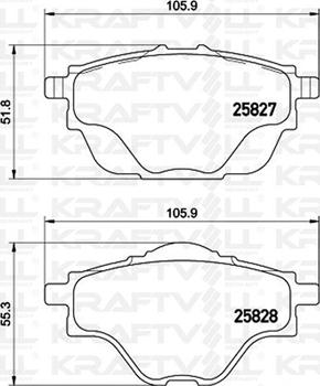 KRAFTVOLL GERMANY 07010104 - Тормозные колодки, дисковые, комплект autospares.lv