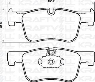 KRAFTVOLL GERMANY 07010106 - Тормозные колодки, дисковые, комплект autospares.lv