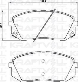 KRAFTVOLL GERMANY 07010100 - Тормозные колодки, дисковые, комплект autospares.lv