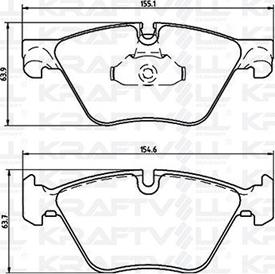 KRAFTVOLL GERMANY 07010108 - Тормозные колодки, дисковые, комплект autospares.lv