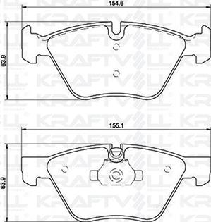 KRAFTVOLL GERMANY 07010107 - Тормозные колодки, дисковые, комплект autospares.lv