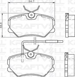 KRAFTVOLL GERMANY 07010114 - Тормозные колодки, дисковые, комплект autospares.lv