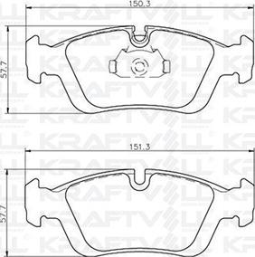 KRAFTVOLL GERMANY 07010110 - Тормозные колодки, дисковые, комплект autospares.lv