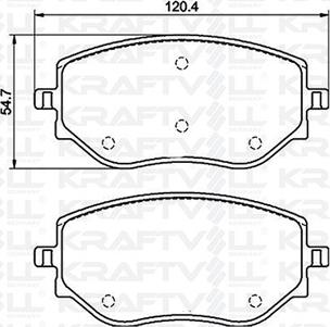 KRAFTVOLL GERMANY 07010113 - Тормозные колодки, дисковые, комплект autospares.lv