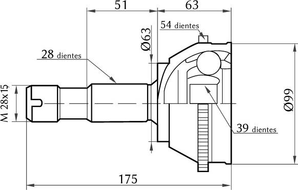 KSH EUROPE 1860.0068001 - Шарнирный комплект, ШРУС, приводной вал autospares.lv