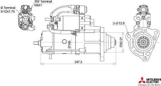 KUTNAK AUTOMOTIVE 723344/M - Стартер autospares.lv