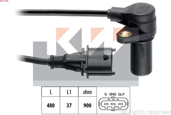 KW 453 169 - Датчик импульсов, коленвал autospares.lv