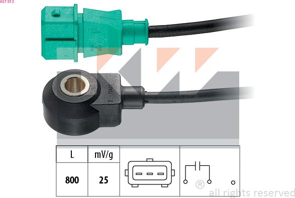 KW 457 013 - Датчик детонации autospares.lv