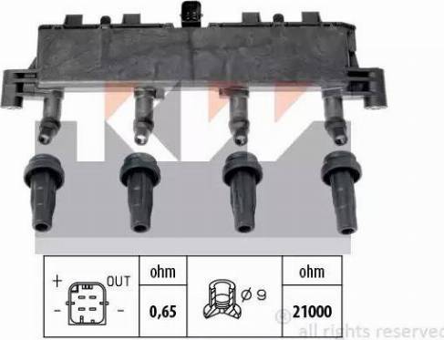 KW 470 470 - Катушка зажигания autospares.lv