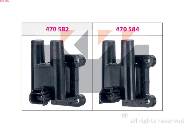 KW 470 586 - Катушка зажигания autospares.lv