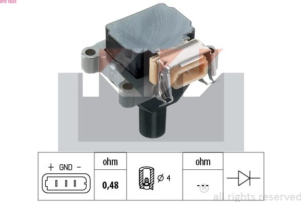 KW 470 162S - Катушка зажигания autospares.lv