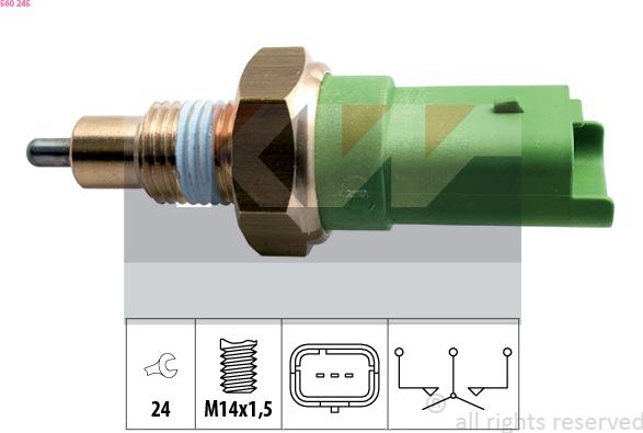 KW 560 245 - Датчик, переключатель, фара заднего хода autospares.lv