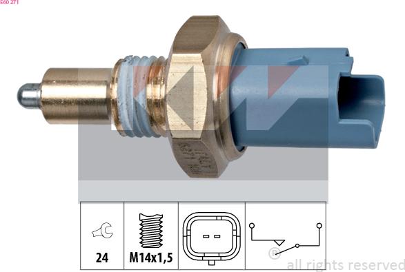 KW 560 271 - Датчик, переключатель, фара заднего хода autospares.lv