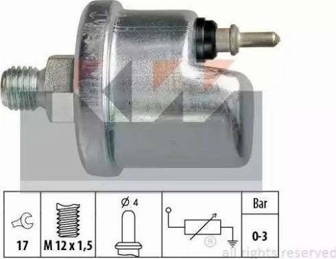 KW 500 630 - Датчик, давление масла autospares.lv