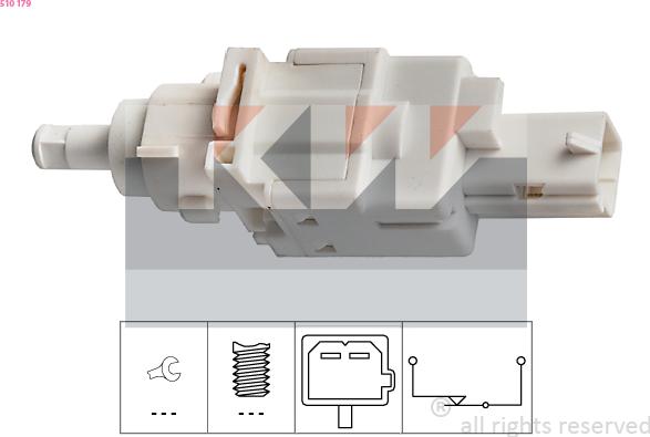 KW 510 179 - Выключатель стоп сигнала / сцепления autospares.lv